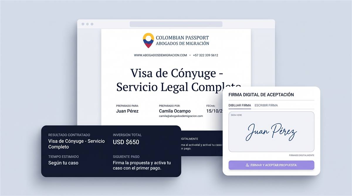 Firma digital y pago online de la propuesta